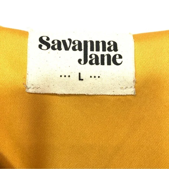 SAVANNA JANE Marigold Yellow Embroidered Polka Dot Babydoll Dress - Picture 8 of 10